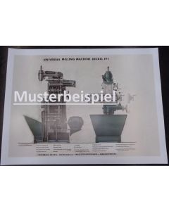 Poster 600x450mm Deckel Fräsmaschine FP1 (Hebel)