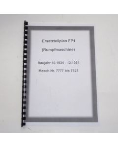 Ersatzteilplan Deckel Fräsmaschine FP1 Bj. 10.1934 bis 12.1934